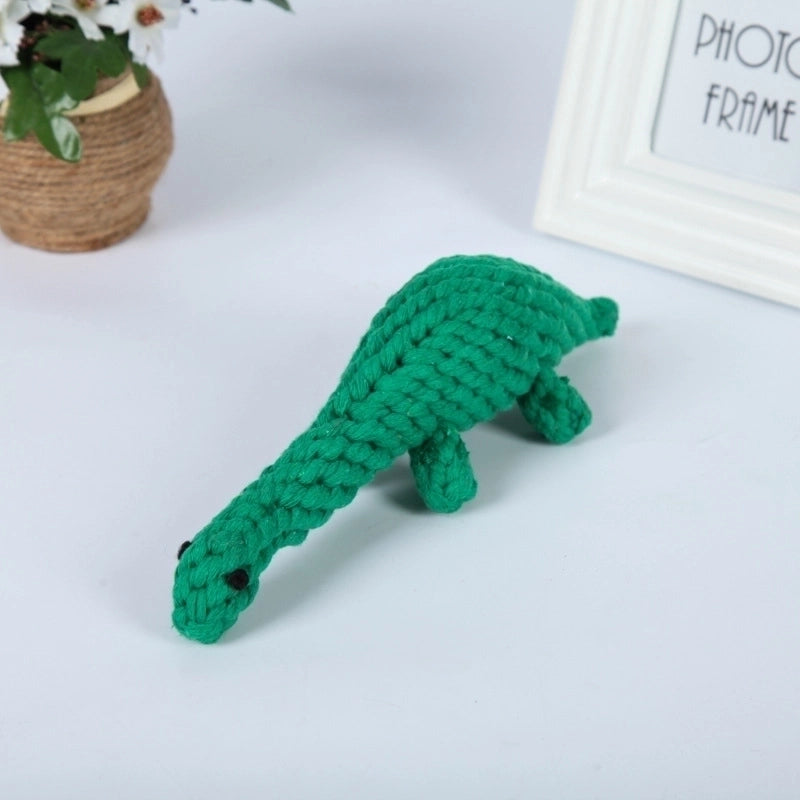 Cute Woven Animal Cotton Rope Molar Cat And Dog Toys