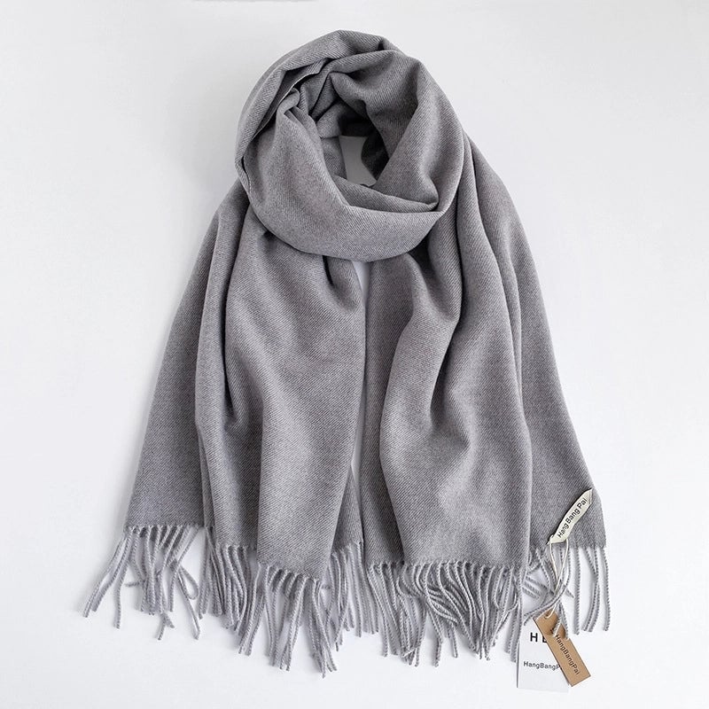 Unisex Casual Basic Solid Color Imitation Cashmere Scarf