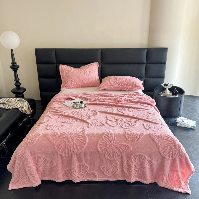 Elegant Solid Color Polyester Blanket