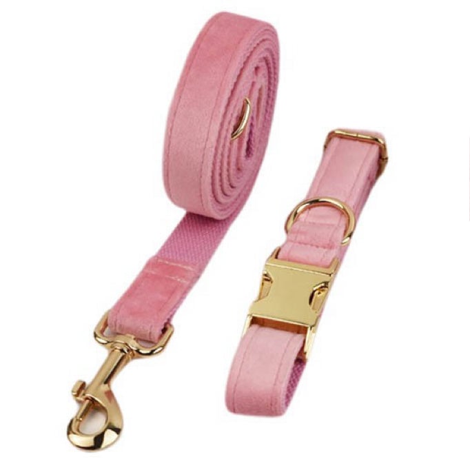 Velvet Personalized Dog Harness Collar Leash