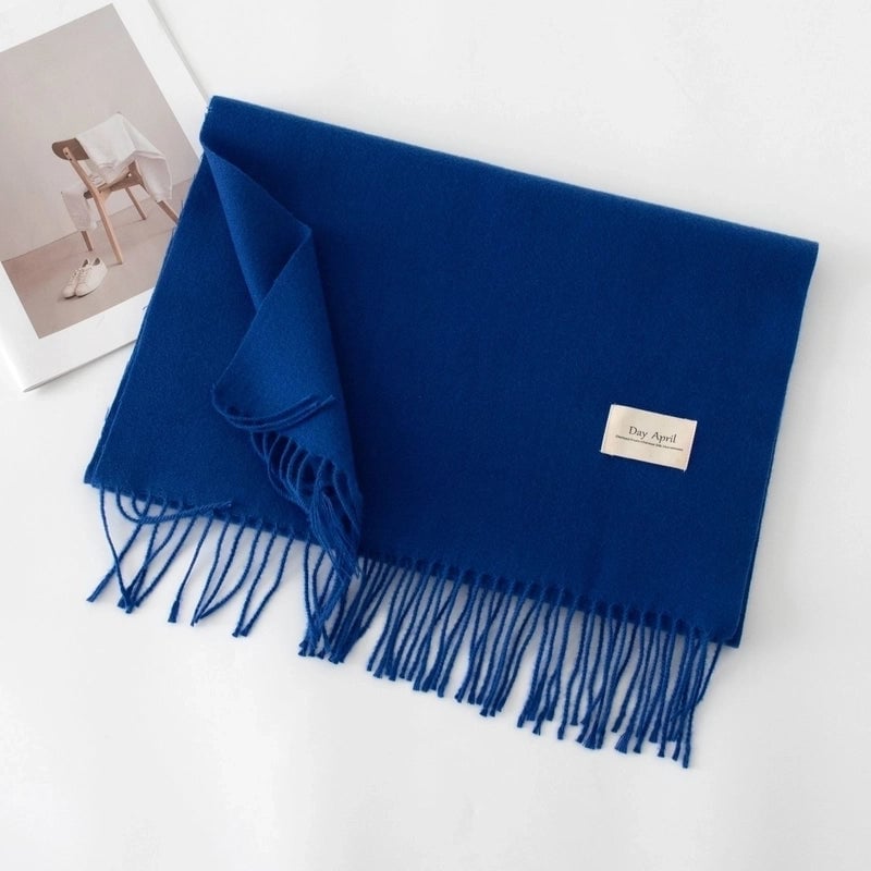 Women's Sweet Solid Color Polyester Scarf