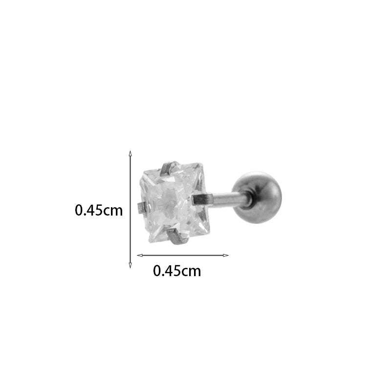 Ear Cartilage Rings & Studs Geometric Copper Plating Artificial Gemstones