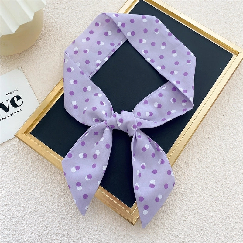 Fashion Printing Streamer Narrow Silk Scarf