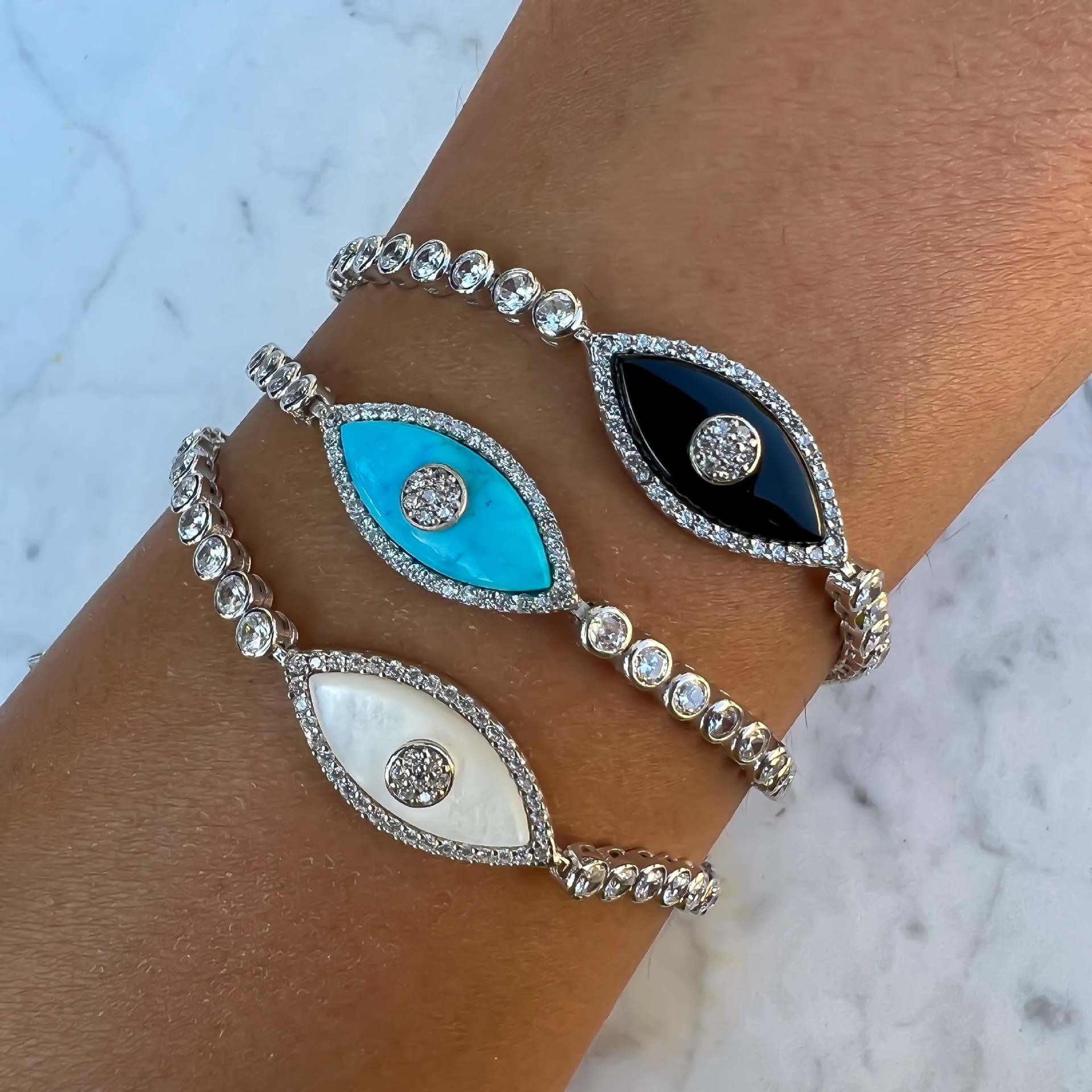 Eye Droplet Copper Necklaces