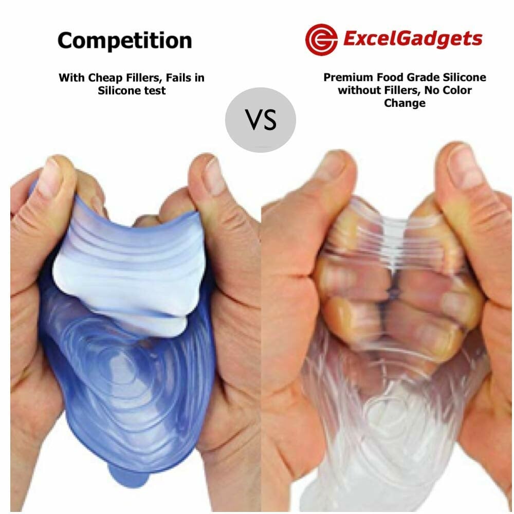 6 Reusable Food Silicone Packaging Lids