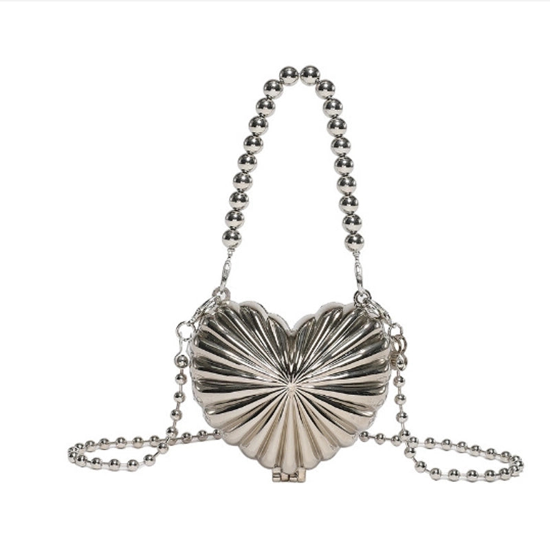 Women's Small Metal Solid Color Elegant Vintage Style Lock Clasp Evening Bag