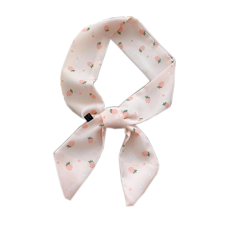 Fashion Printing Streamer Narrow Silk Scarf