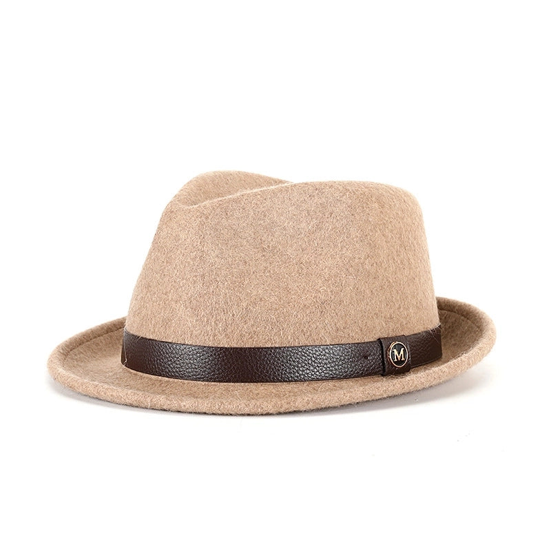 Hat Autumn And Winter Pure Wool Bowler Hat Woolen Retro   Hat Roll Along Felt Hat