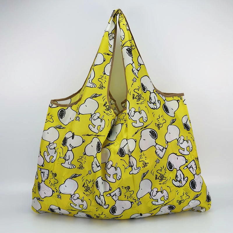 Printed Environmental Bag Large 210T Supermarket Folding Shopping Bag Thickened Tote Bag Shopping Bag
