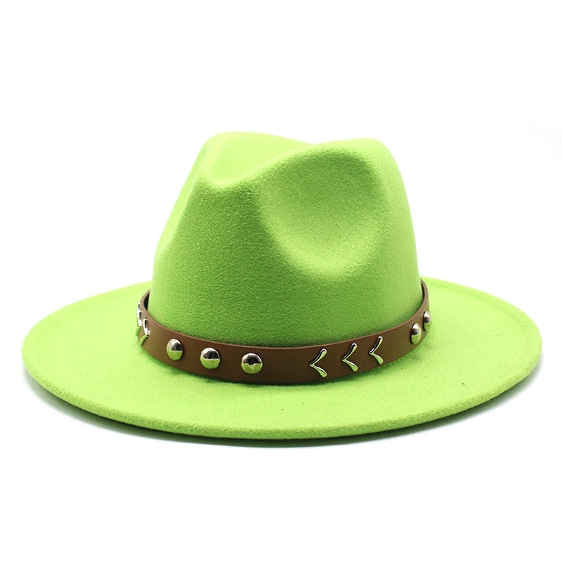 Wool Top Hat Autumn And Winter Casual Big Brim Men's And Women's Retro Felt Hat Fashion Trend Jazz Hat