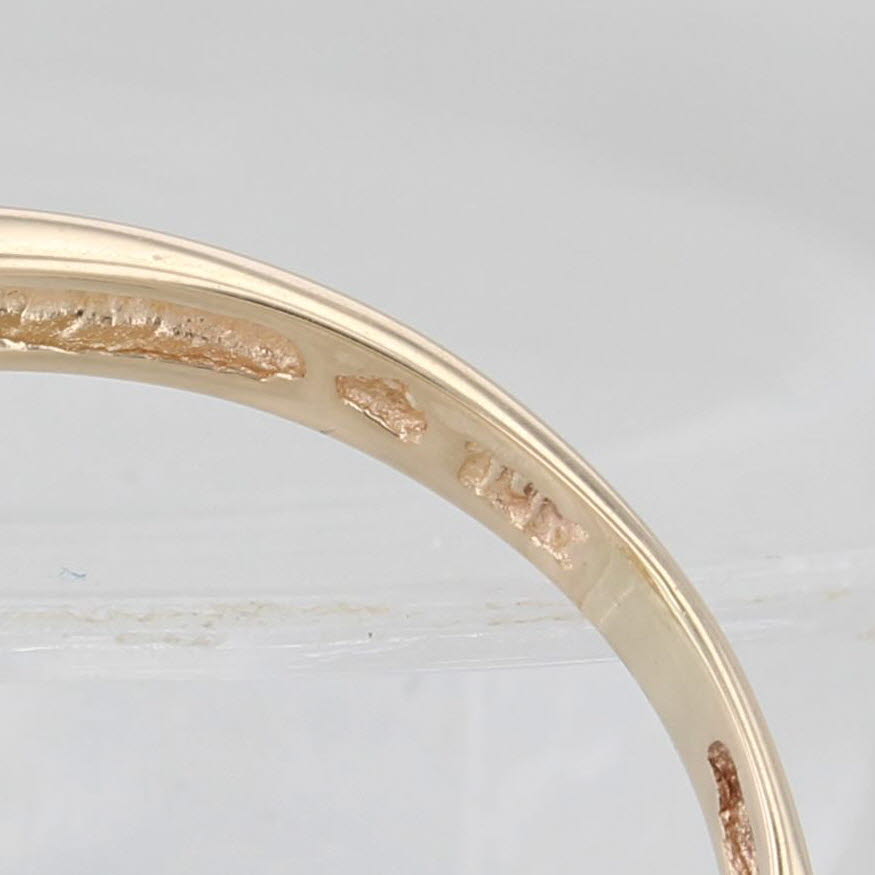 0.15ctw Diamond Scalloped Bypass Ring 10k Yellow Gold Size 4