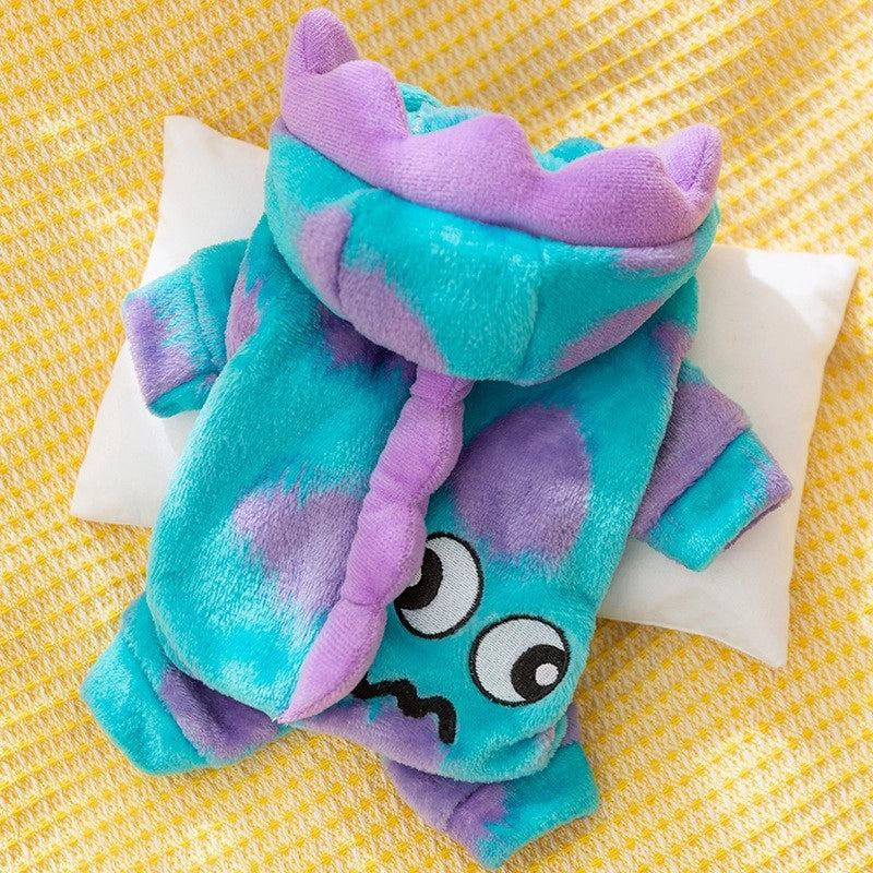 Cute Flannel Animal Solid Color Pet Clothing