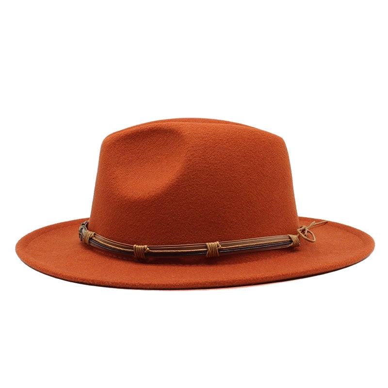 Unisex Skull Light Body Flat Eaves Fedora Hat