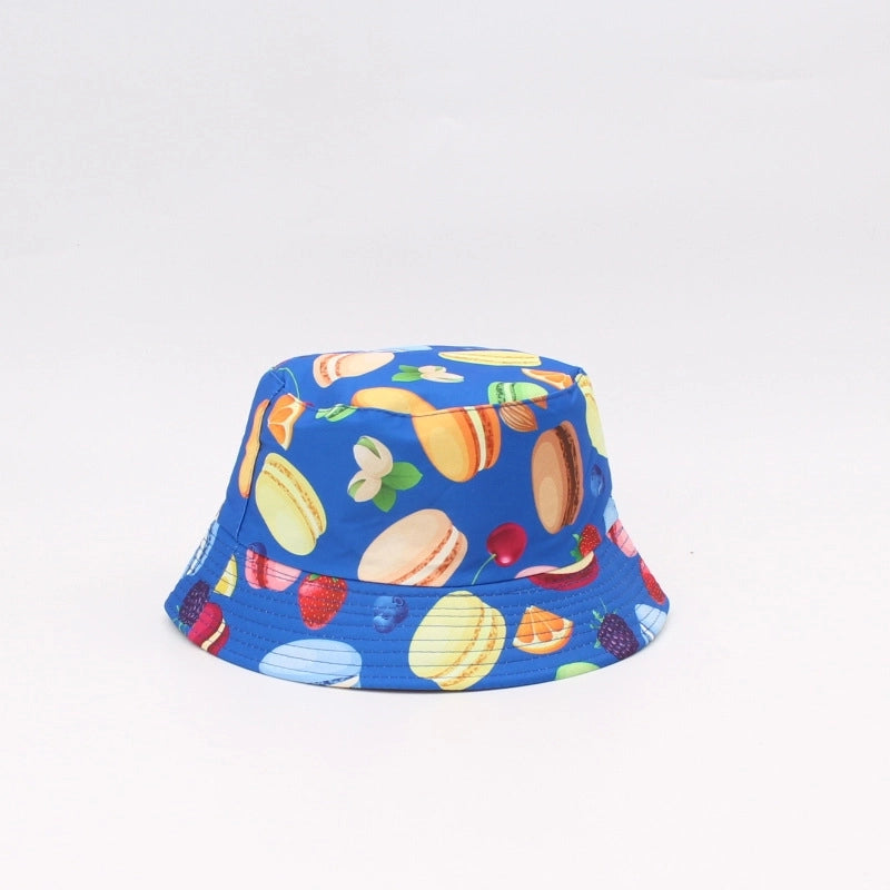 Children Unisex Vacation Minimalist Macarons Printing Bucket Hat