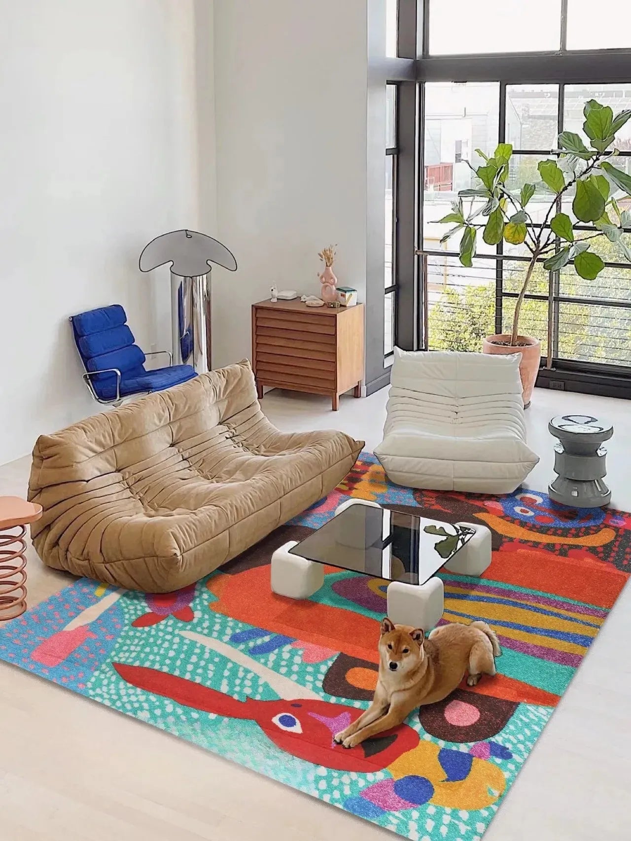 Rainbow Ears Kids Room Carpet