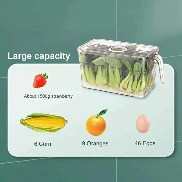 4L Clear Handpull Fridge Refregerator Containers Organizers