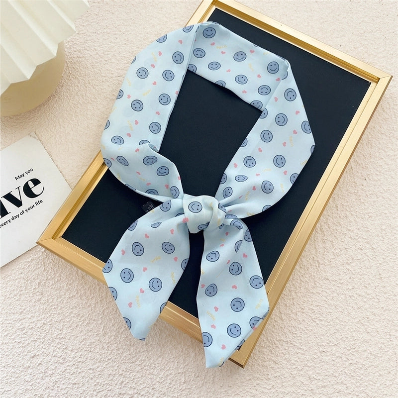 Fashion Printing Streamer Narrow Silk Scarf