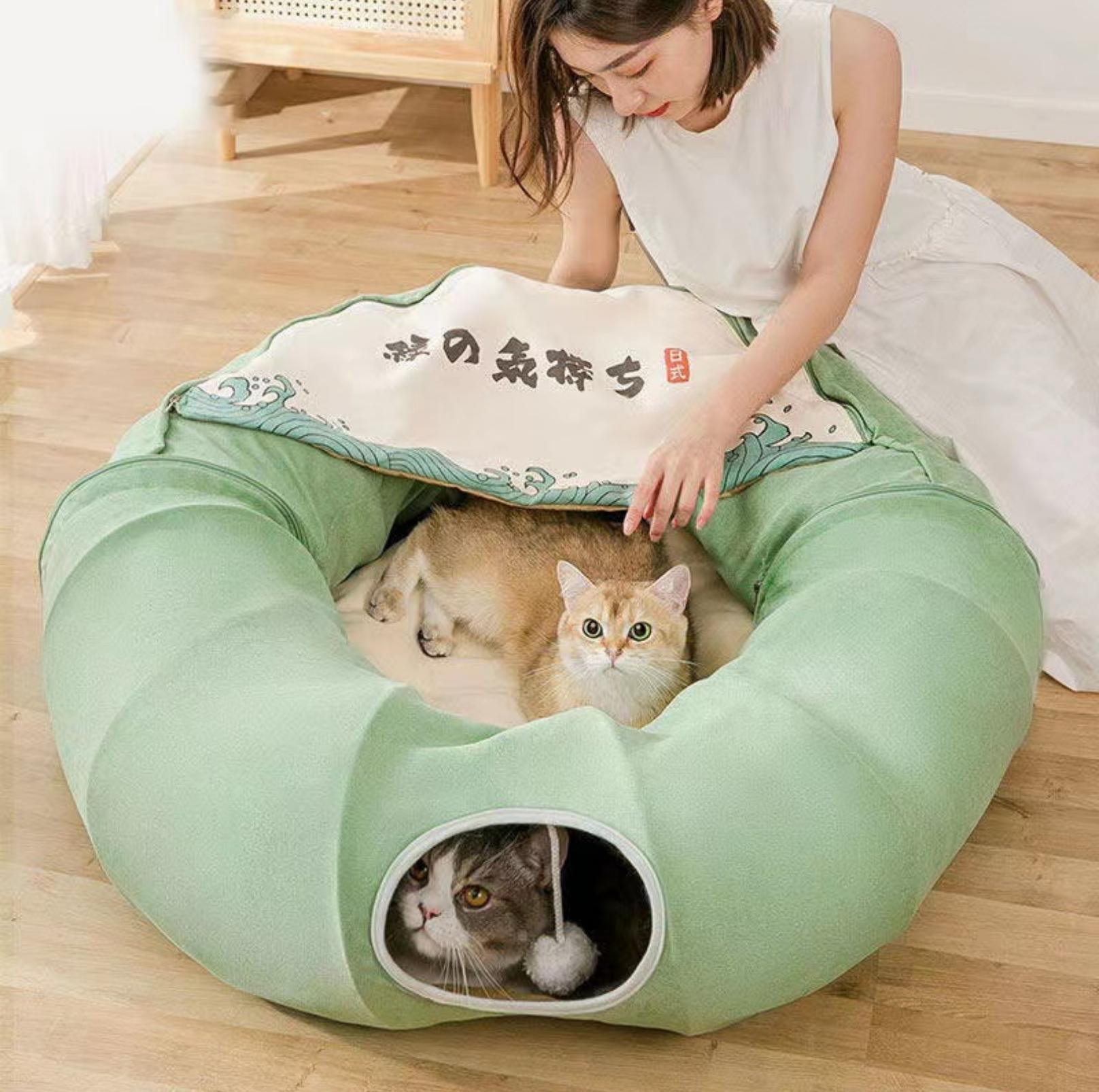 Multi-Functional Large Tunnel Cat Bed And Cat Toy