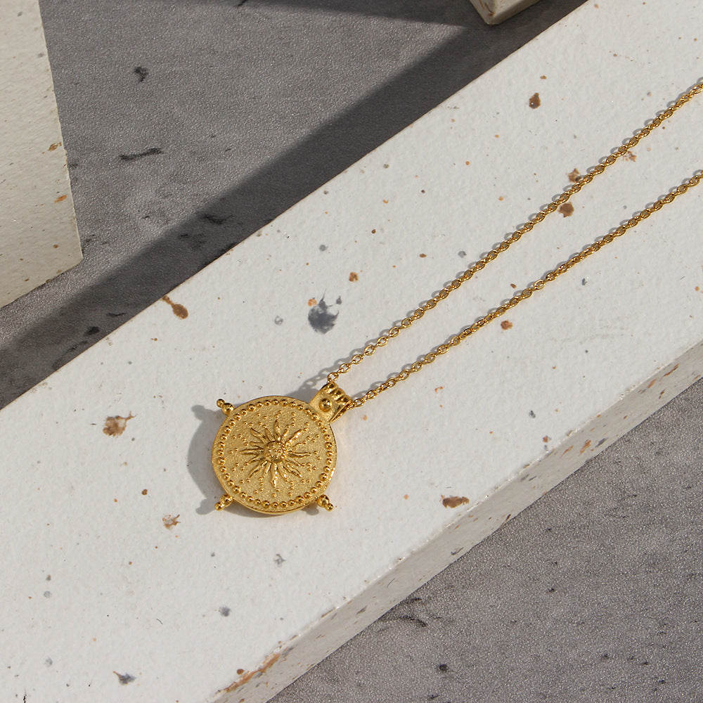 Fashion Stripe Geometric Stainless Steel 18K Gold Plated Necklaces