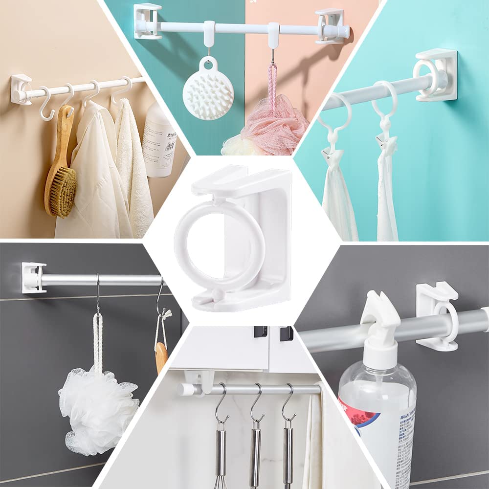 (🎅Hot Sale-49% Off ) Nail-free Adjustable Rod Bracket Holders(1 pair) - 360° Rotating