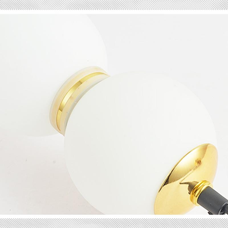 Iris B | Glass Sphere with Gold Details Pendant Light