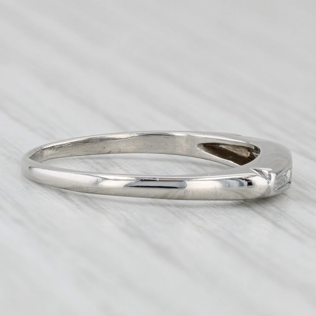 0.12ctw Diamond Wedding Band Platinum Size 5.75 Stackable Ring