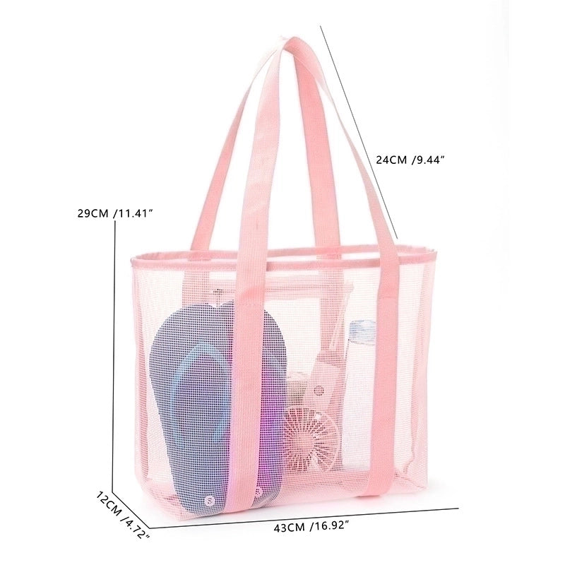 Women's Medium Polyester Solid Color Streetwear Open Beach Bag