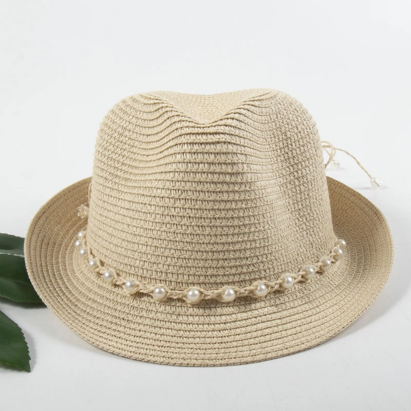 Women's Vacation Classic Style Geometric Curved Eaves Sun Hat Straw Hat