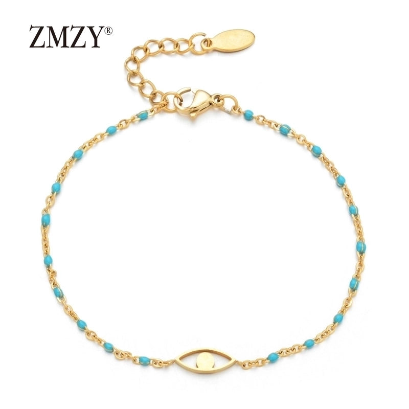 Modern Style Eye Titanium Steel Enamel Bracelets