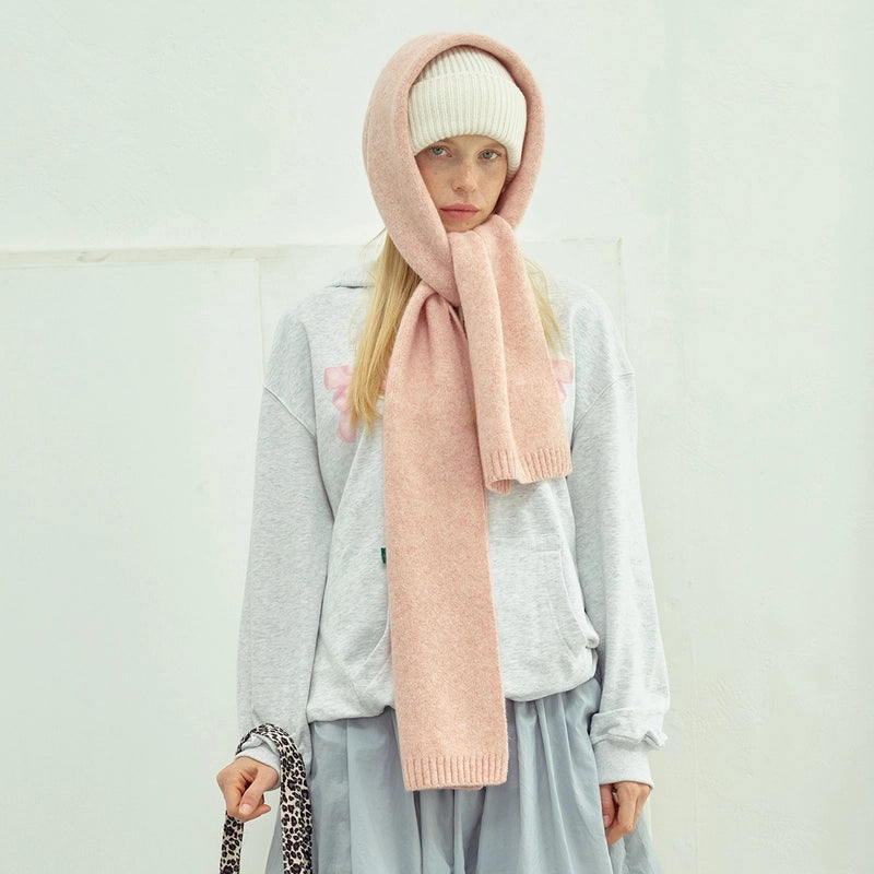 Women's Sweet Minimalist Solid Color Polyester Wol Acrylic Scarf