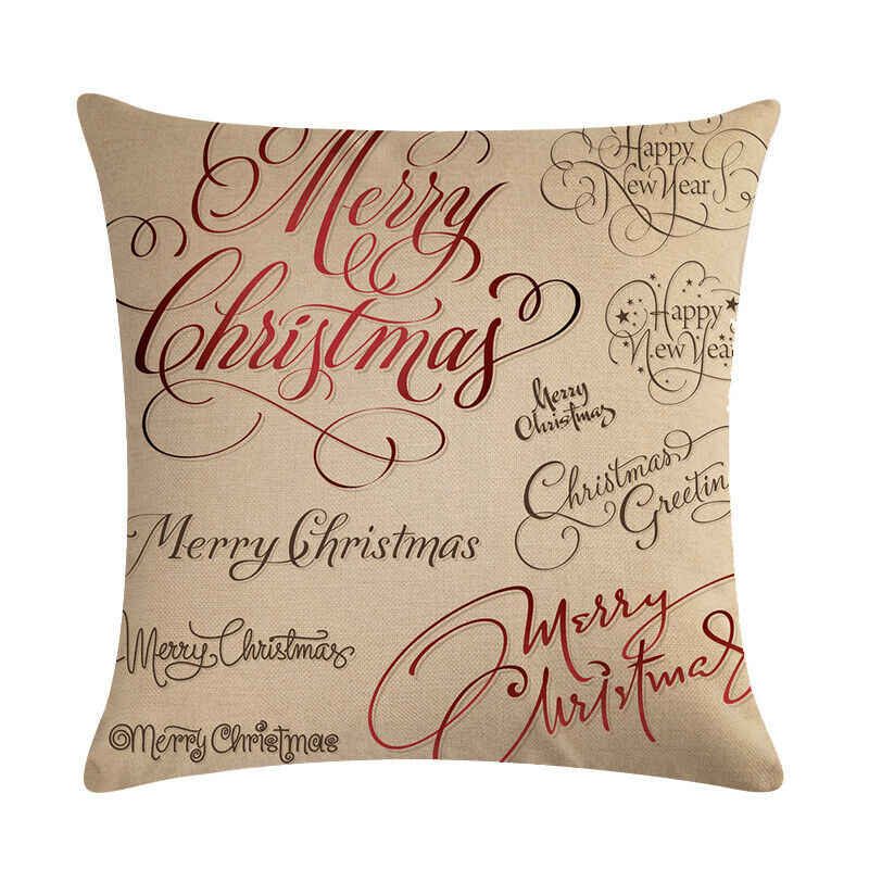 18 Cojines Merry Xmas Couch Throw Pillow Cover Case Home Sofa Decor Pillowslip