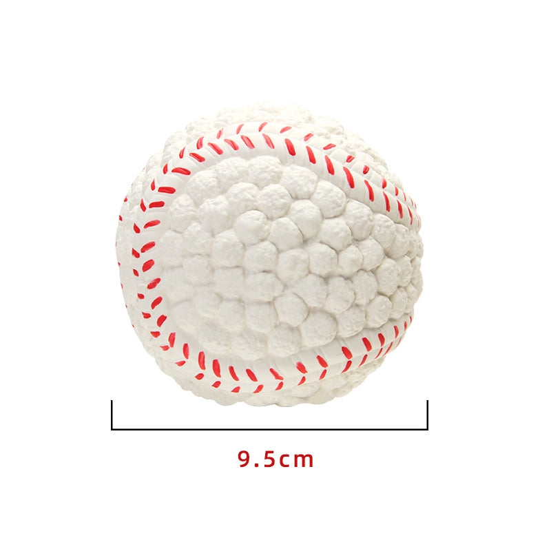 Rubber Dog Toy Football Tennis Ball Squeaky Sound Pet Toy Vibrant Color Ideal For Playtime Fun Your Furry Friend