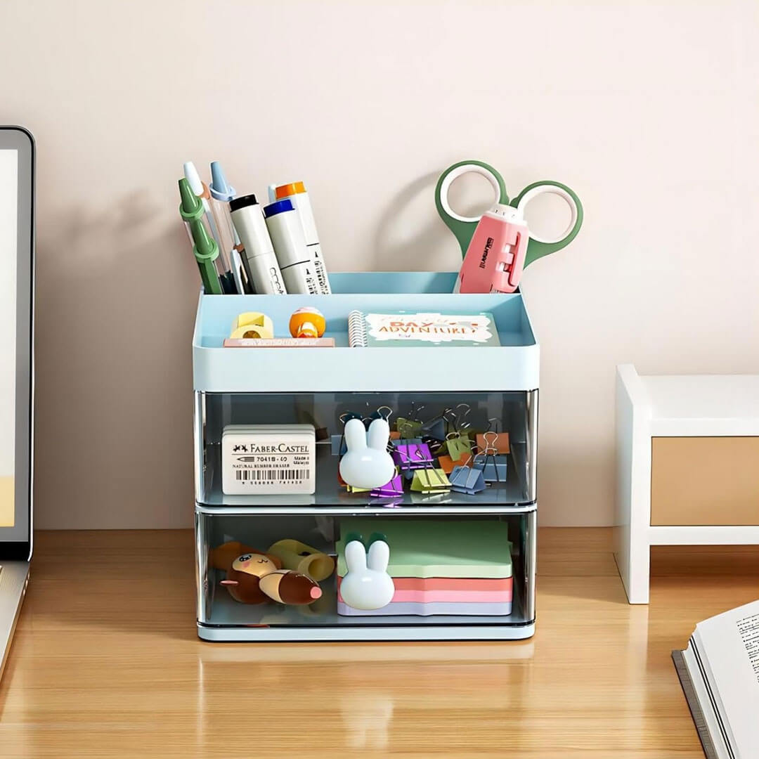 Multifunctional Drawer Pen Holder Organizer