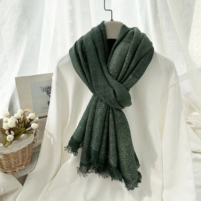 Unisex Retro Sweet Solid Color Artificial Cotton Scarf