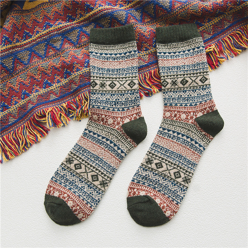 Soft Warm Retro Tribal Socks