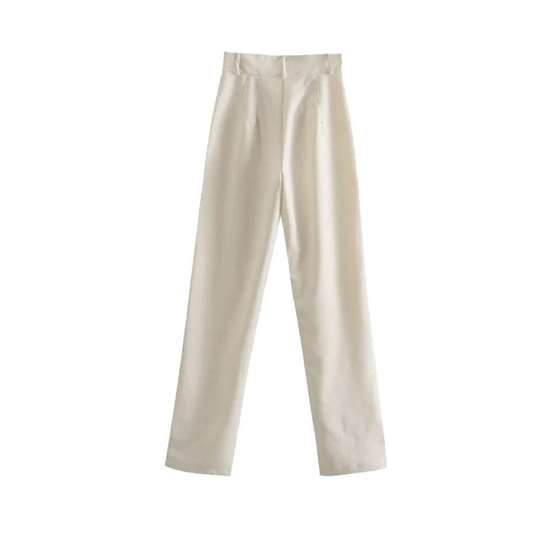 Office Wear High Waist Straight Pants For Women