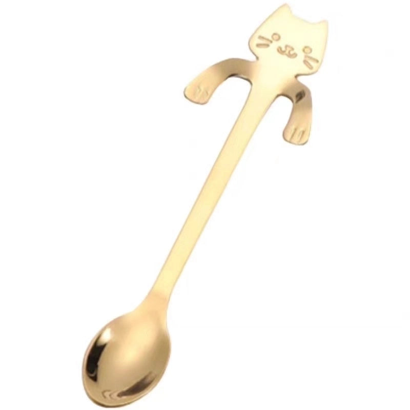 2 Pieces Cute Cartoon Stainless Steel Spoon 1 Piece