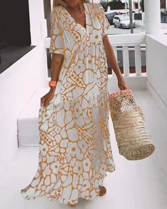 🔥🔥Hot Sale 49% Off -🌸🌸Women's Casual Floral Swing Dress Summer Dress