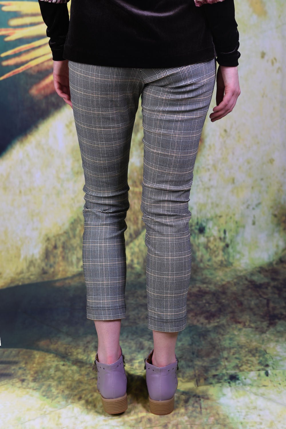 Vita Plaid Pants - Camel Plaid