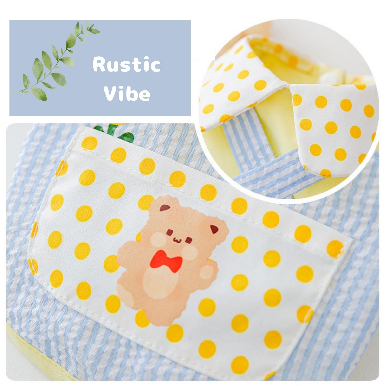 Rustic Style Striped Polka Dot Pet Shirt