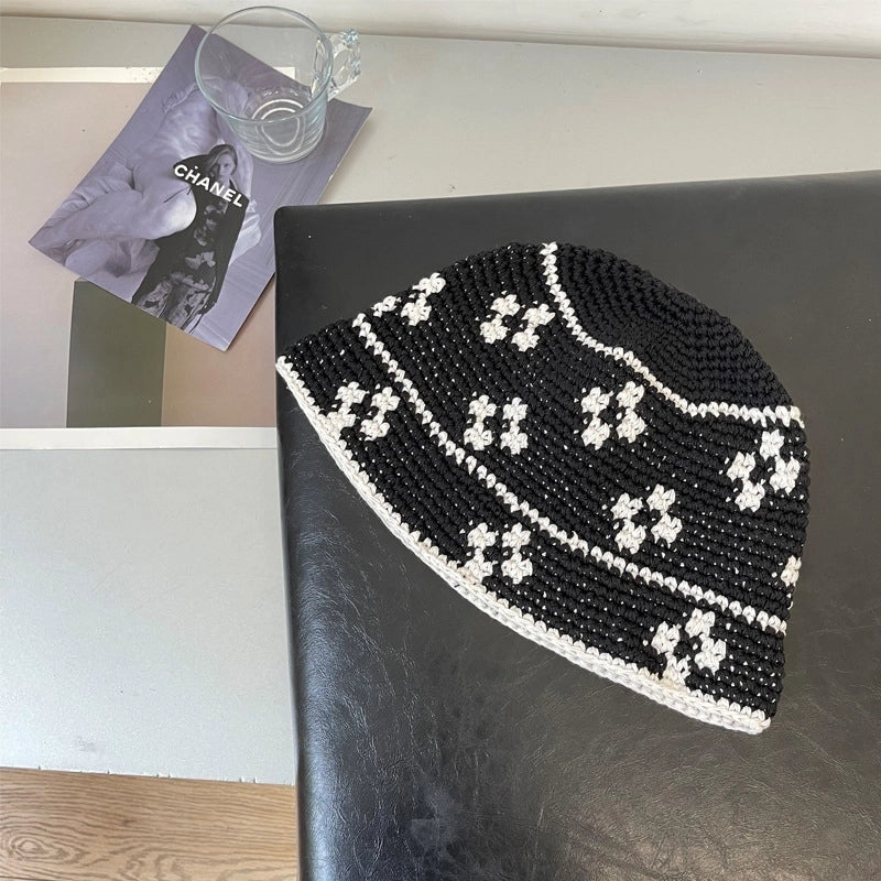Unisex Retro Pastoral Flower Eaveless Bucket Hat