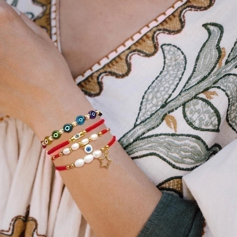 Minimalist Round Freshwater Pearl Rope Soft Clay Knitting Women's Bracelets
