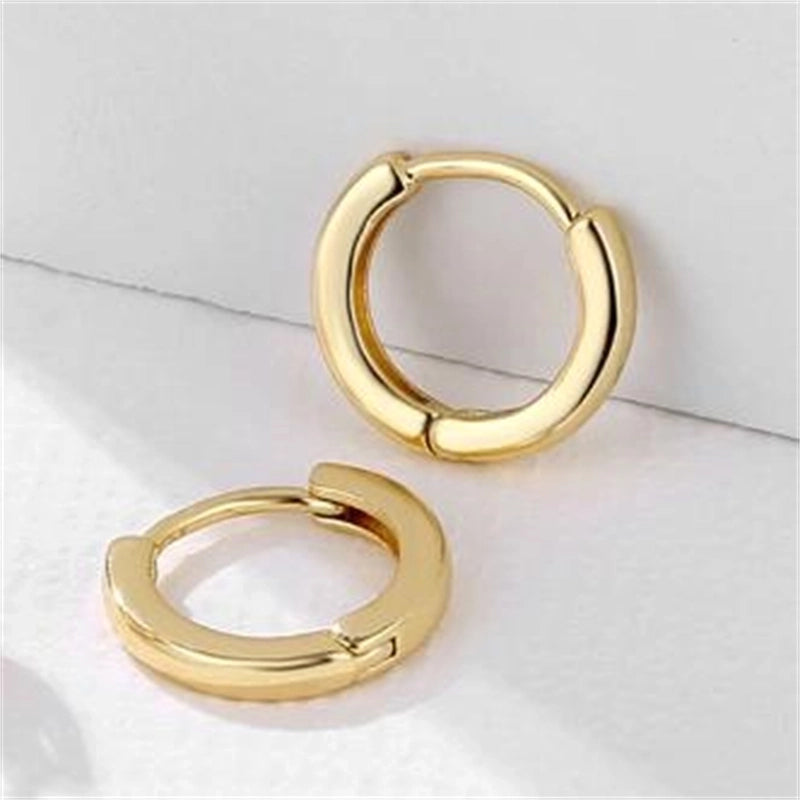 1 Pair IG Style Retro Minimalist Geometric Round Plating Inlay Copper Zircon K Gold Plated Ear Studs