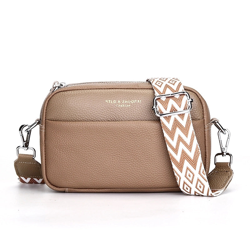 Women's Small All Seasons Leather Elegant Streetwear Square Bag