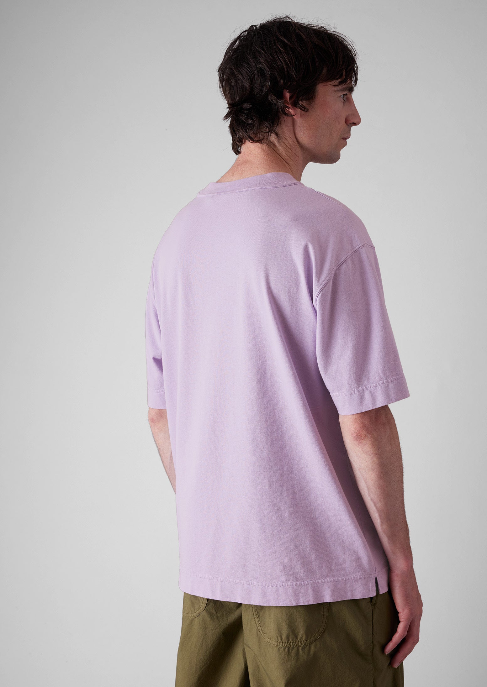Garment Dyed Organic Cotton Tee | Wood Lilac