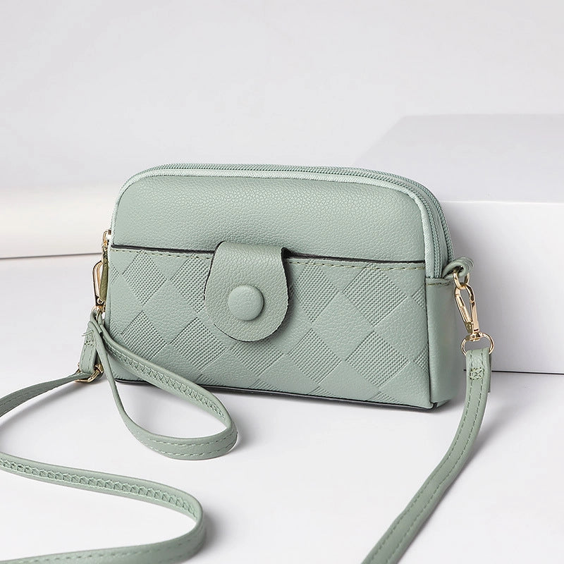 Women's Mini PVC Solid Color Streetwear Square Zipper Crossbody Bag