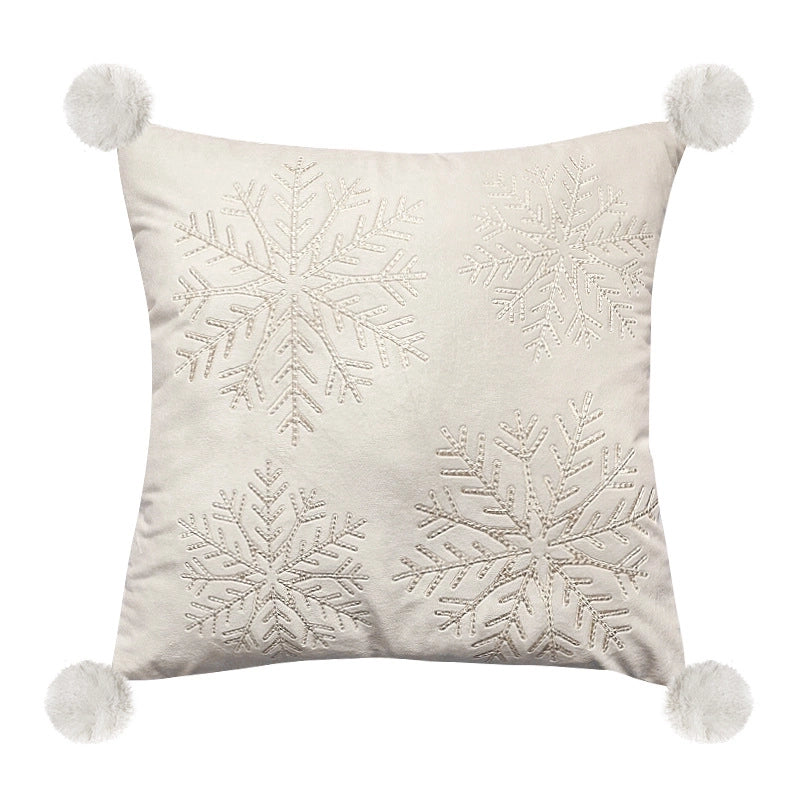 Fashion Christmas Tree Elk Short Plush Pillow Cases