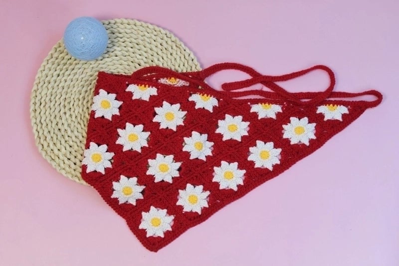 2 Pieces Unisex Vacation Pastoral Geometric Plaid Flower Cloth 1 Piece