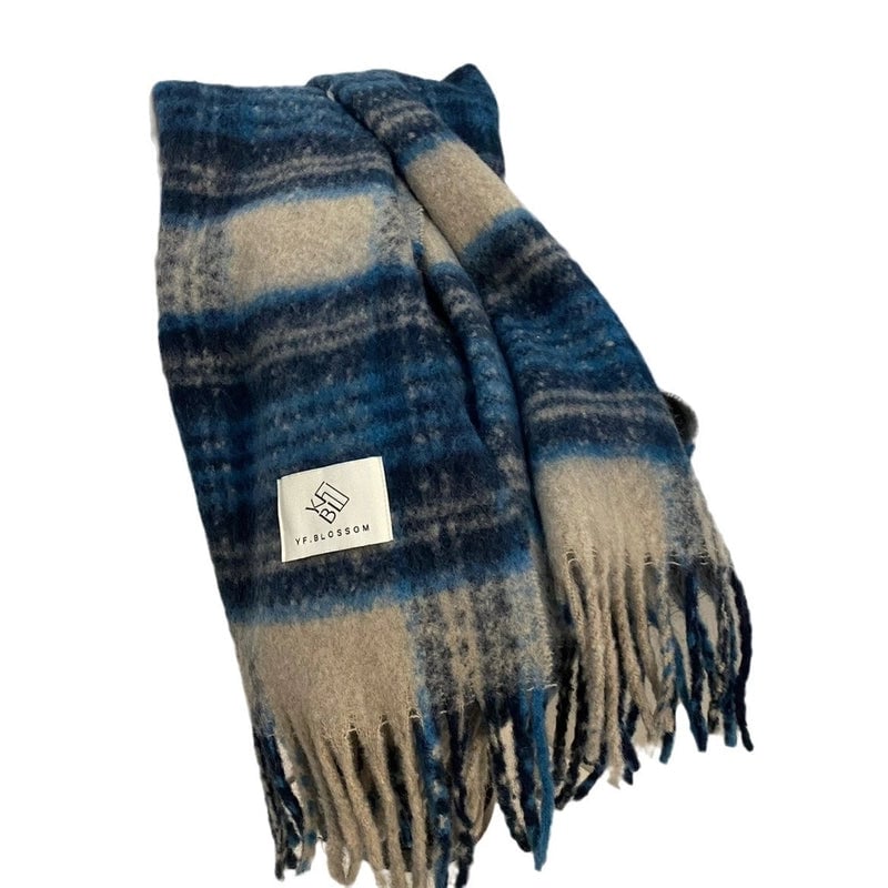 Women's Sweet Plaid Polyester Scarf