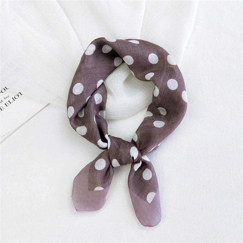 Cotton Linen Small Square Scarf